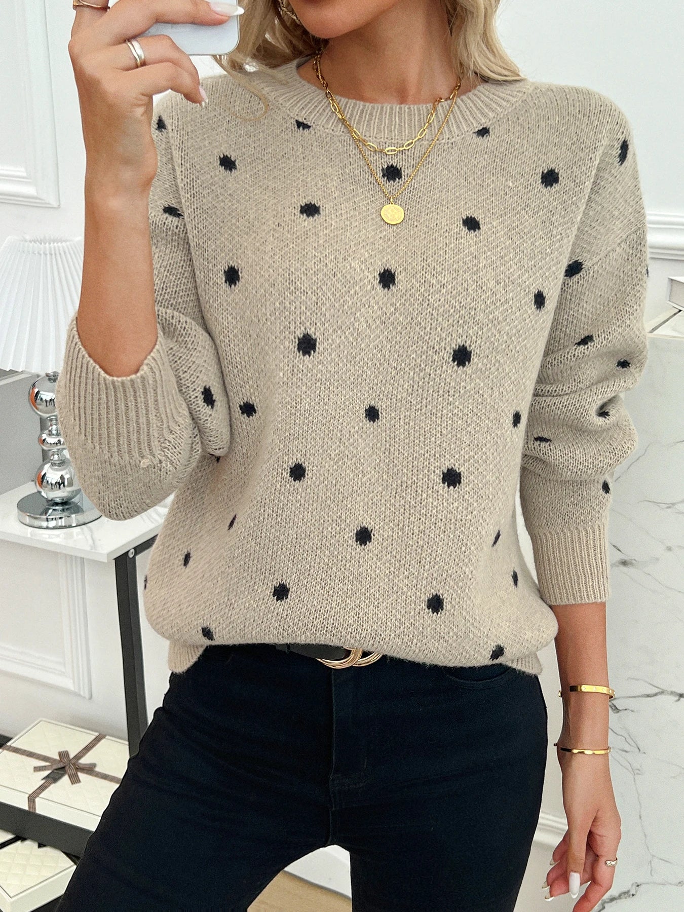 Dot About It Knit Sweater