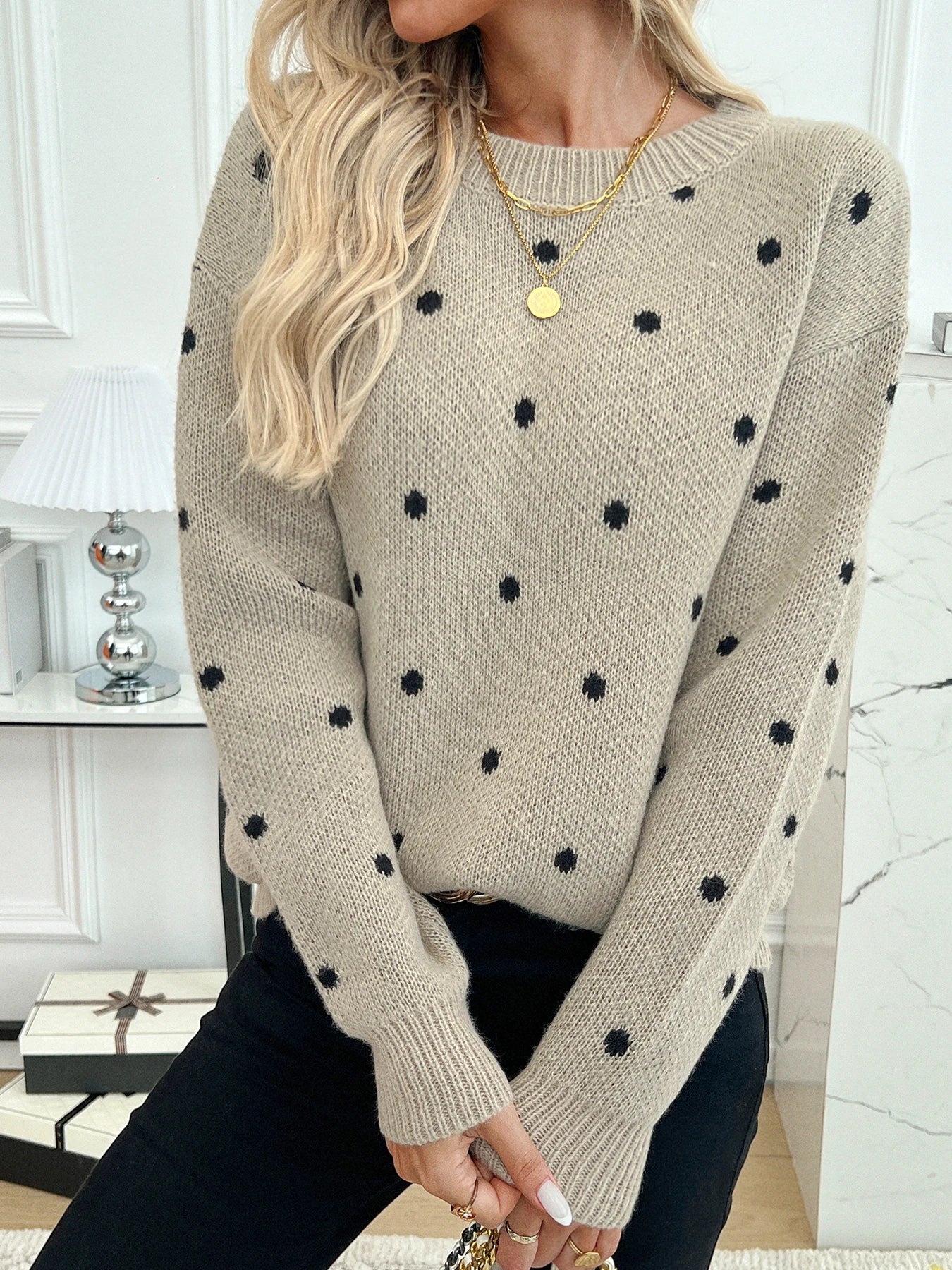 Dot About It Knit Sweater