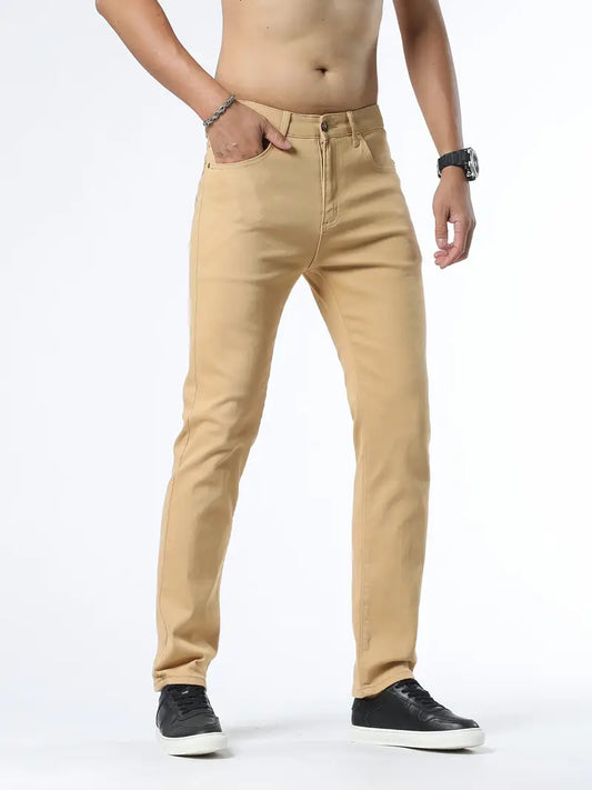 Slim-Fit Line Pants for Men
