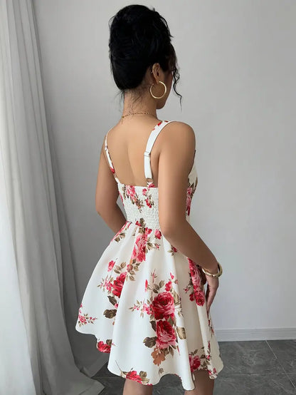 Short Summer Floral Dress for Women