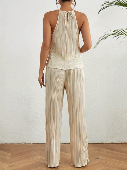 Pleated Two Piece Set for Women