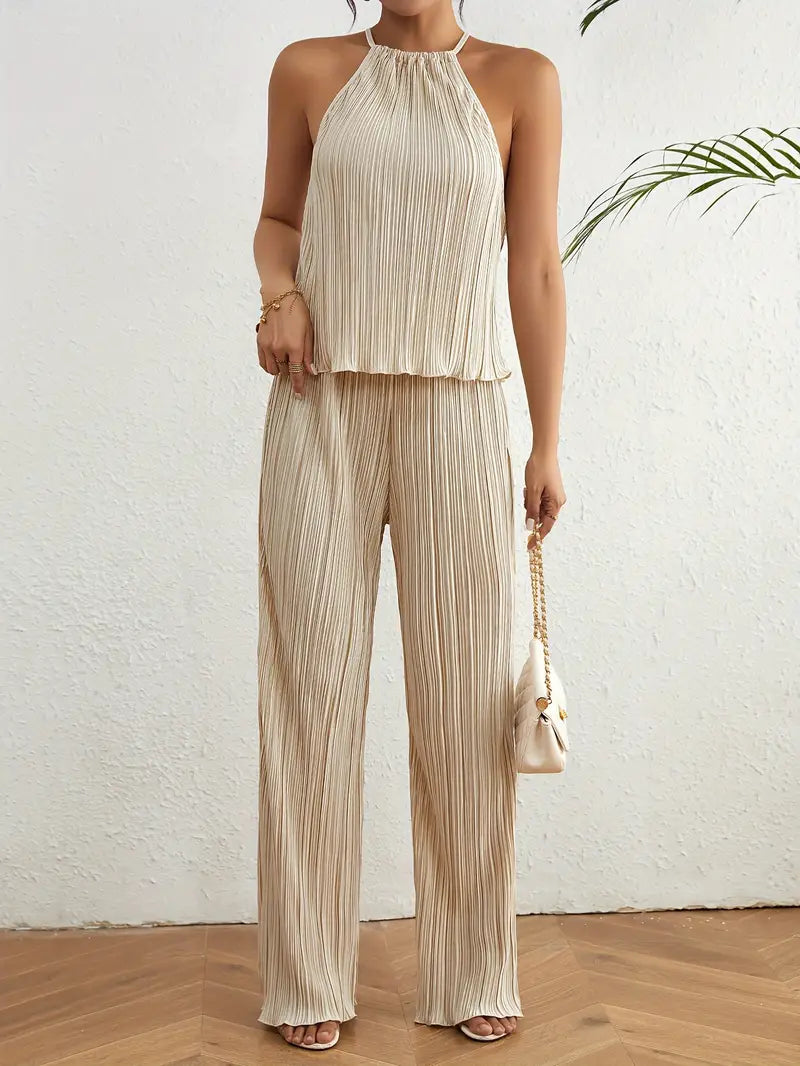 Pleated Two Piece Set for Women