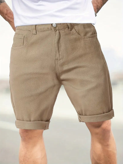 Rolled Hem Chino Shorts for Men
